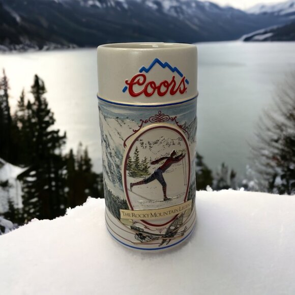 Coors Other - Coors Mug Stein Vintage 1991 Rocky Mountain Legend Series X Country Skiing